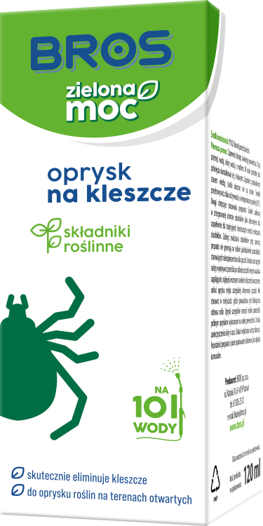 BROS Zielona Moc Oprysk na kleszcze 120 ml — opakowanie
