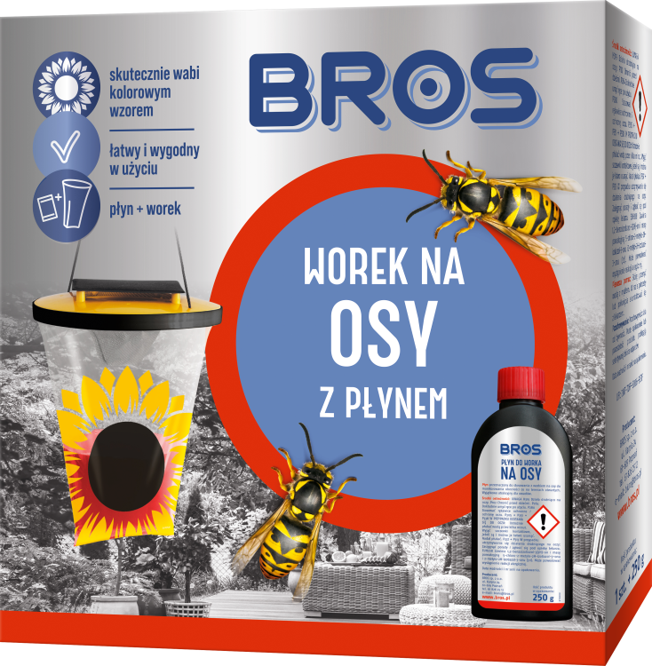 BROS Worek na osy z płynem, pułapka — opakowanie
